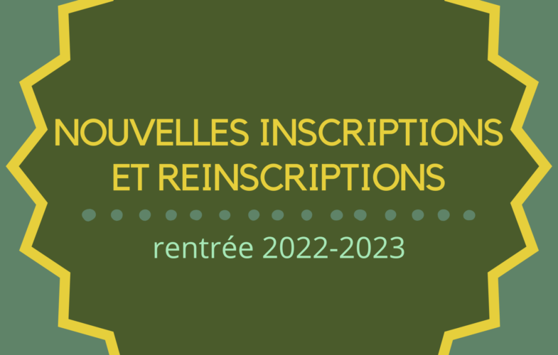Inscriptions 2022-2023